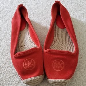 Michael Kors Orange Suede Logo Espadrilles sz8.5